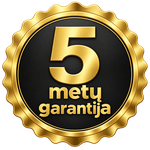 5 metų garantija